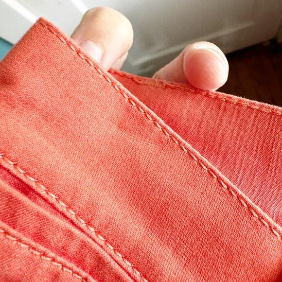 Lafayette 148 New York Orange Mercer Skinny Ankle Pants Slacks Peach Rose Size 6 - Picture 10 of 13